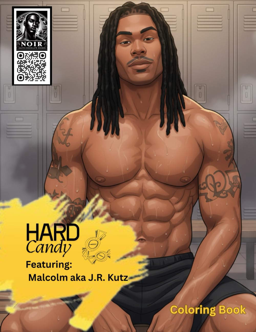 Haute Chocolate Designs | Hard Candy | Malcolm | Beautiful African American Illustrations For Adults, Teens Relaxation And Stress Relieving