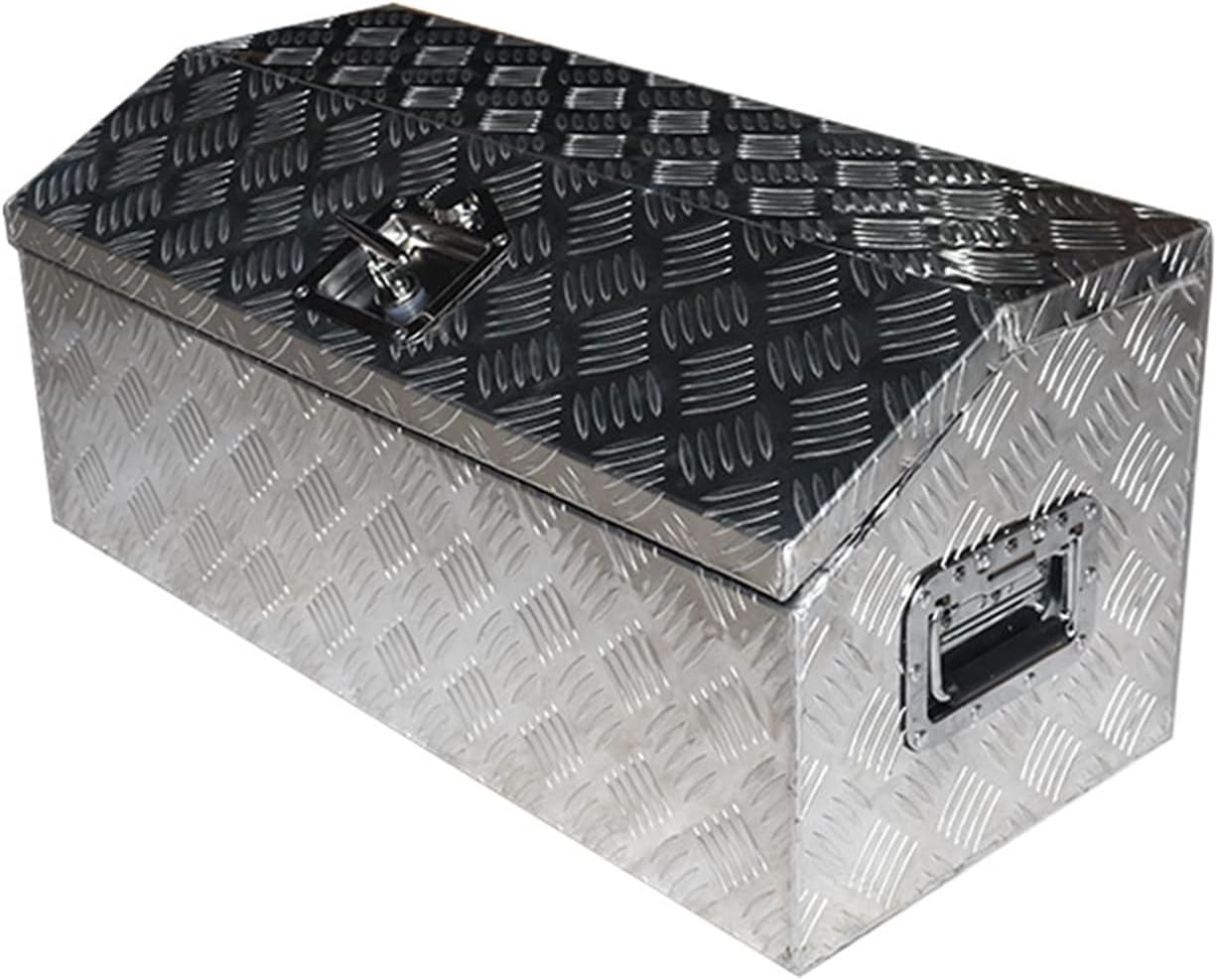 30 Inch Aluminum Trailer Tool Box for ATV Truck Pickup Trailer Lathe Tool Box 30 x 13 x 13in (L x W x H) 1.5mm Thick Silver