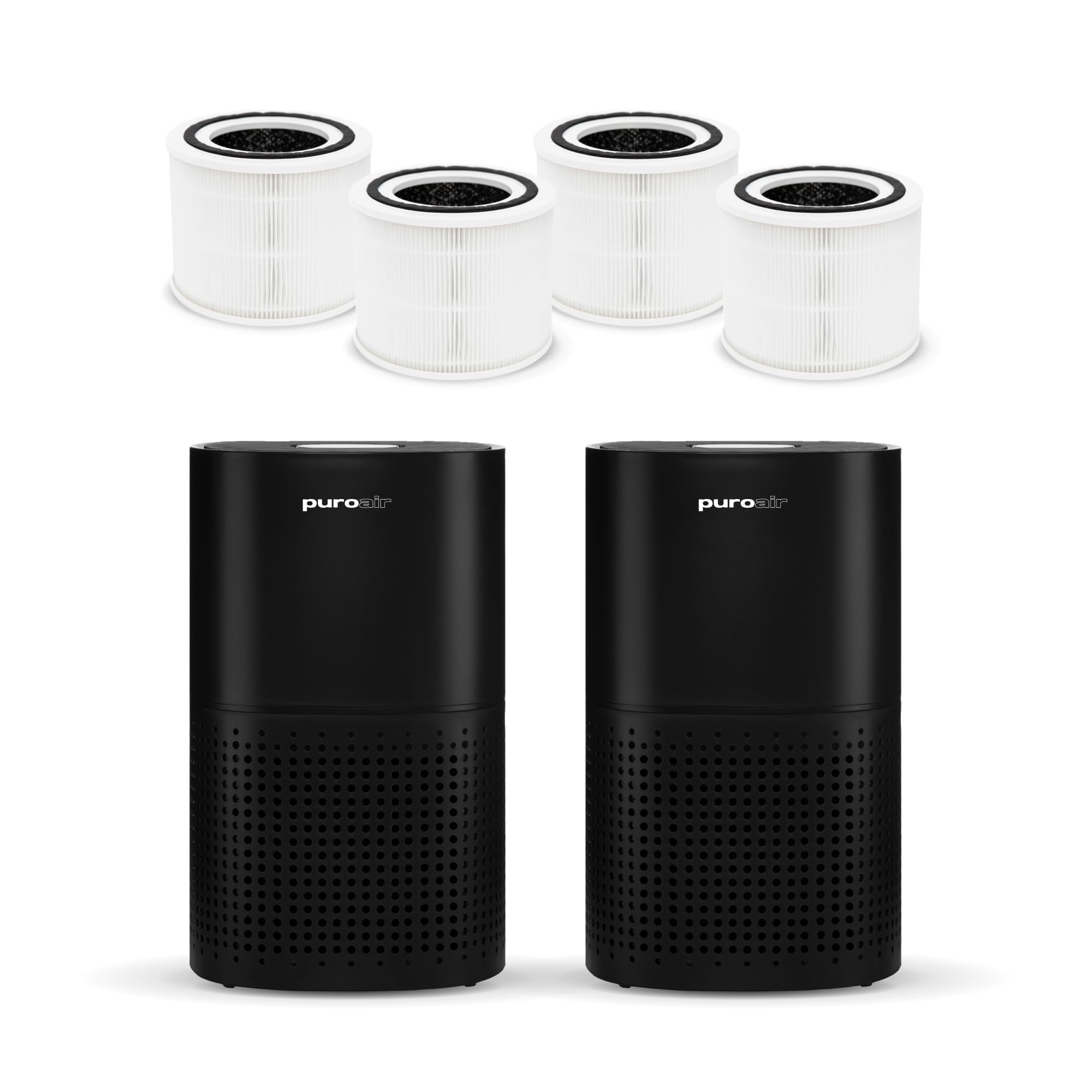 PuroAir 240 Two Air Purifiers and Four HEPA Air Filters - Covers 1 000 Sq Ft - Filters
