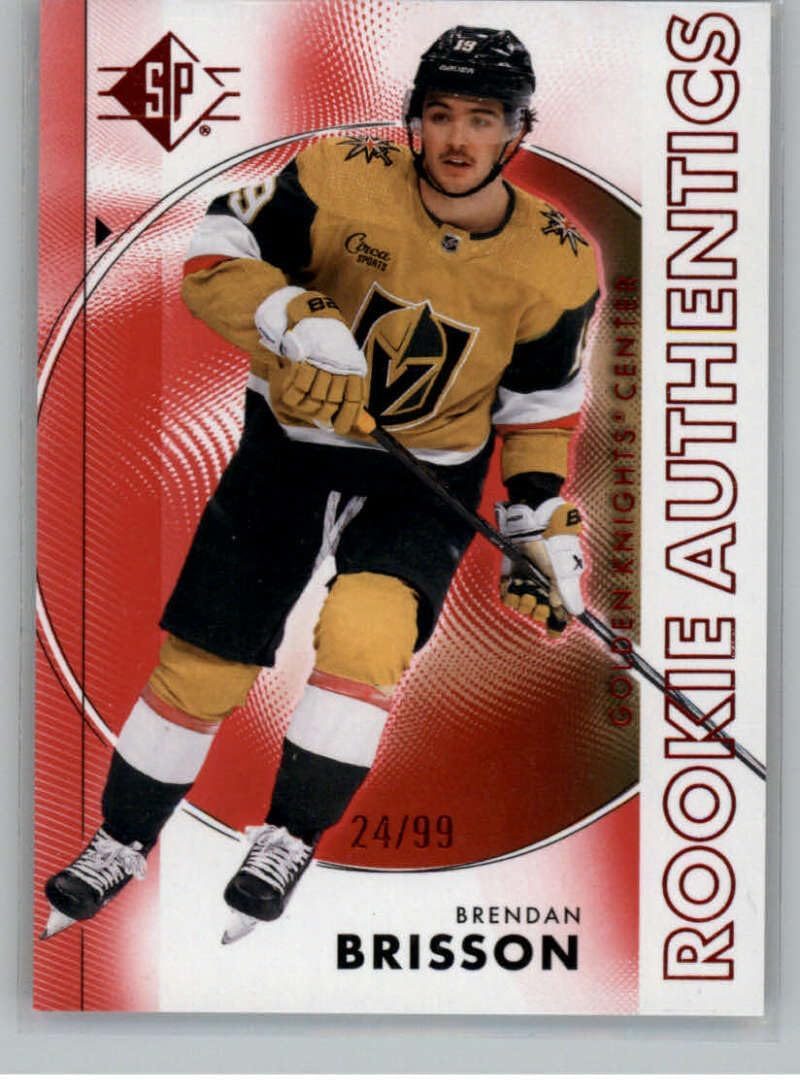 2024-25 Upper Deck SP Red #112 Brendan Brisson Vegas Golden Knights Official NHL Hockey Card in Raw (NM or Better) Condition