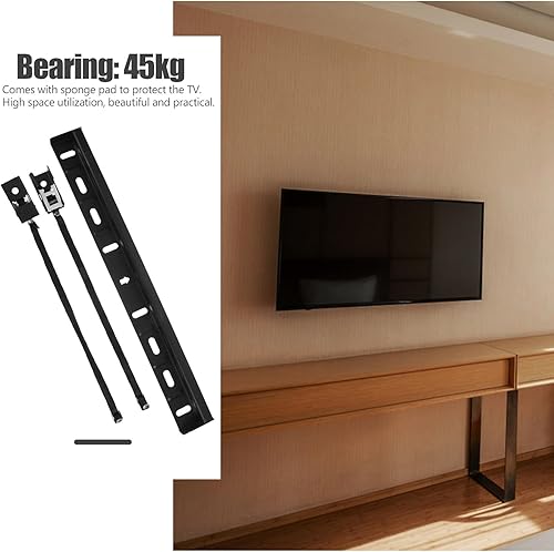 Miniatura 5 de Soporte de pared para TV sin pernos sin taladro, para televisores LCD, fácil instalación, montaje en pared, diseño de ahorro de espacio, compatible