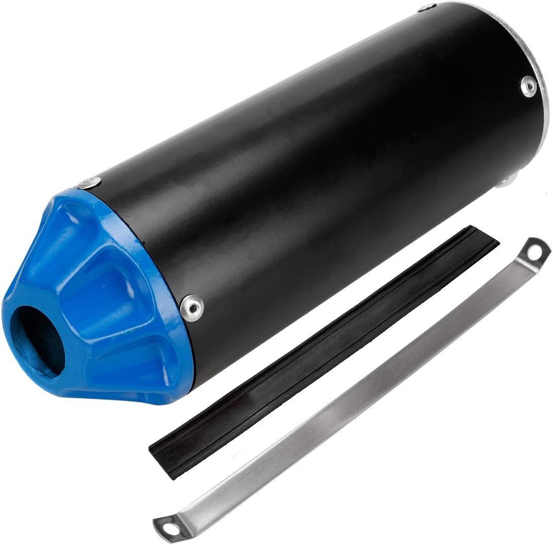 FVRITO High Performance Exhaust Muffler Silencer Pipe Assembly kit for CRF50 XR50 70cc 110cc 125cc Taotao DB14 DB10 SSR SR110 Rocketa xpro db-x20 SDG Coolster Ex16 Chinese Pit Dirt Bike Blue
