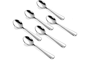 Hiware 6 Pcs Demitasse Espresso Spoons, 4.7 Inches Stainless Steel Mini Coffee Spoons