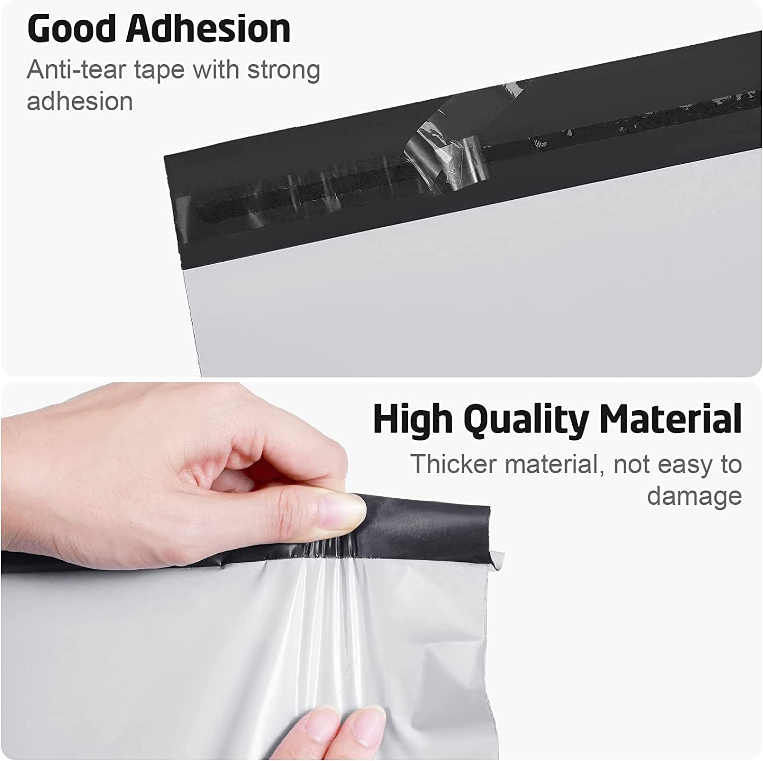 19.5" x 23.5" 100 Pack Poly Mailers Shipping Envelopes, Self Sealing, Waterproof, Tear-Resistant Packaging Bags for for e-commerce, Clothing, Books, and Accessories, White
