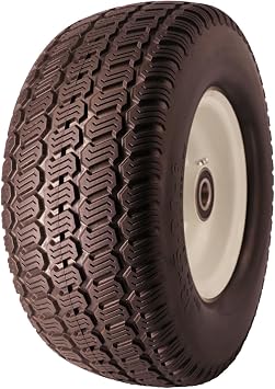 13x5.00-6 Flat Free Lawn Mower Tire with 3/4 & 5/8 Bearings, 3" Center Hub Flat Free Tire and Wheel for LawnmowerTrue 13 inch