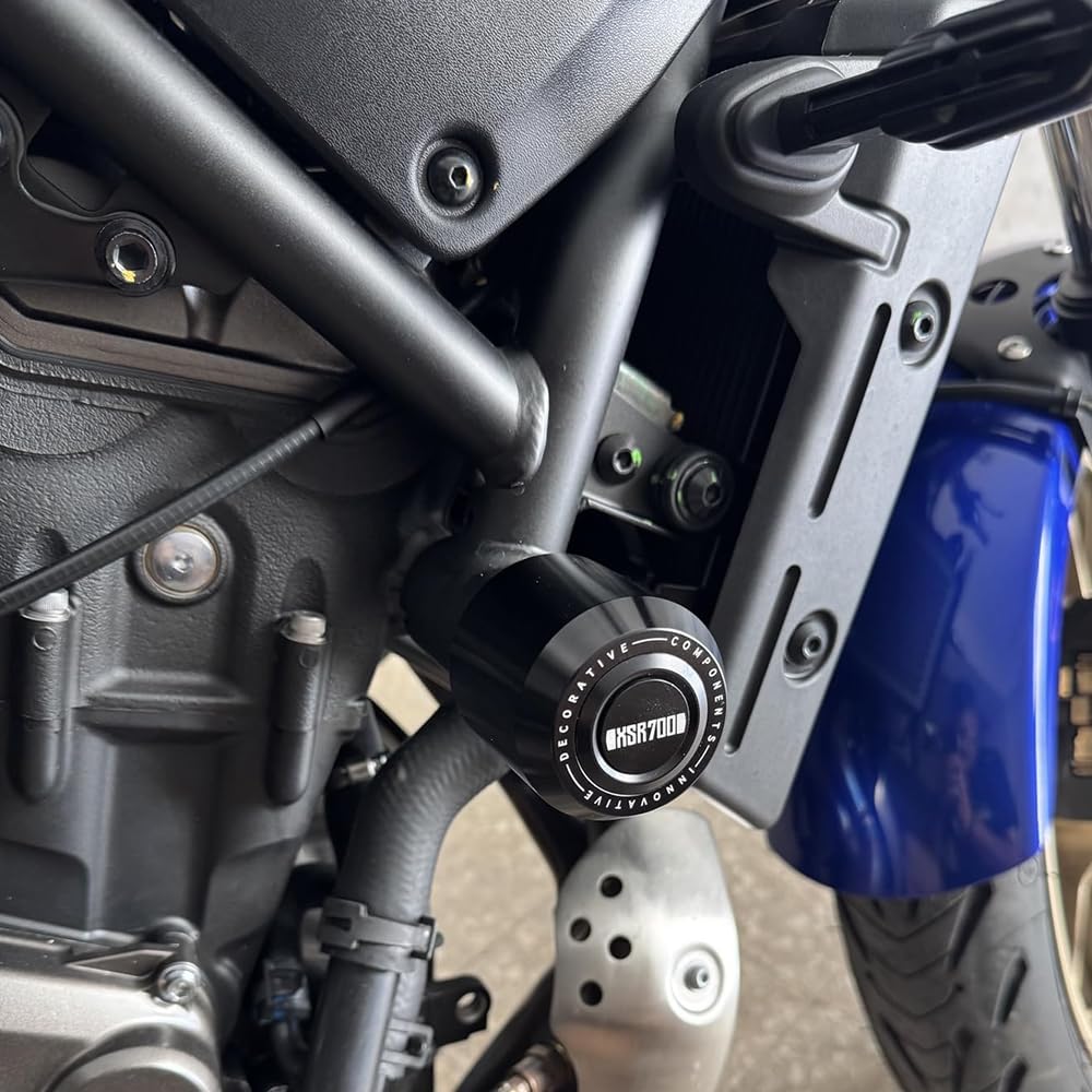 Modeer Kompatibel mit Ya.maha XSR700 2016-2024 Motorradrahmen Antikollisions-Fallschutz Slider Crash XSR 700 Zubehör (Schwarz)
