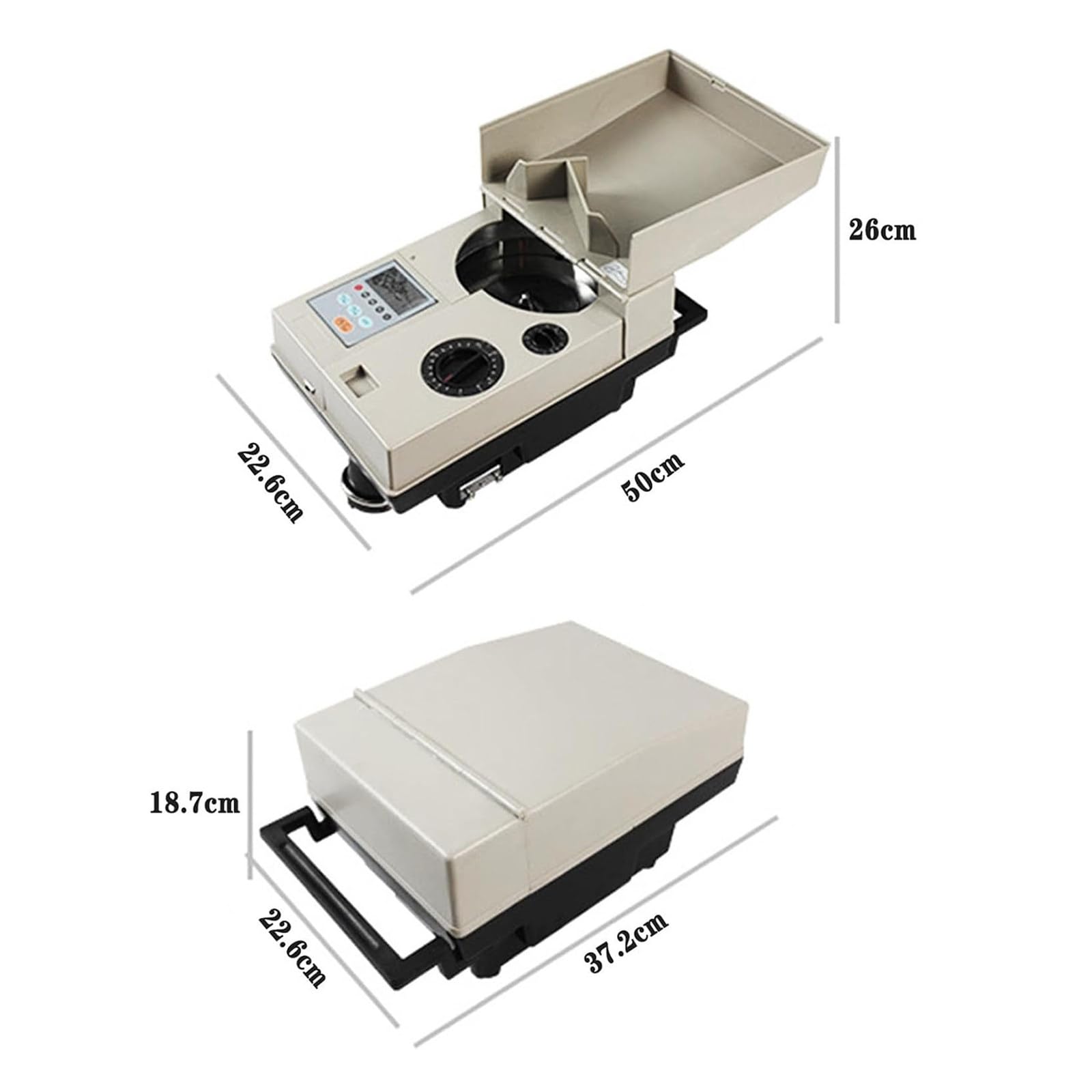 Compteuse Pièces Monnaie,Trieuse Pièces électrique,Diamètre Pièce De 15 Mm ~ 34 Mm Et épaisseur Pièce 1,0 Mm ~ 3,4 Mm,1200 Pièces/Min Et avec Précision,pour Les Banques