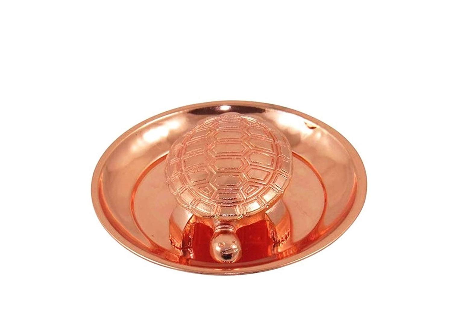 Copper Tortoise with Copper Plate for Vasstu/Fengshui Tortoise/Turtle/Kachua Wealth Sign Vastu Gift Item Decorative Showpiece for Home Temple and Good Luck