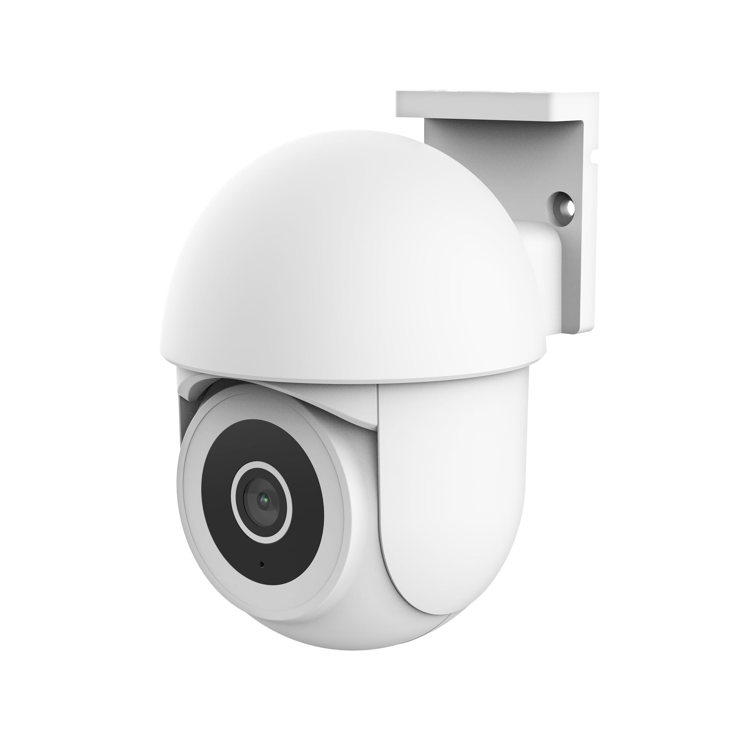 Trust IPCAM-3900 Camera de Surveillance 360° Exterieure avec Vision Nocturne, Lumière/Sirène/Microphone Intégrés, Détection Humaine, Camera WiFi avec Application, Blanc