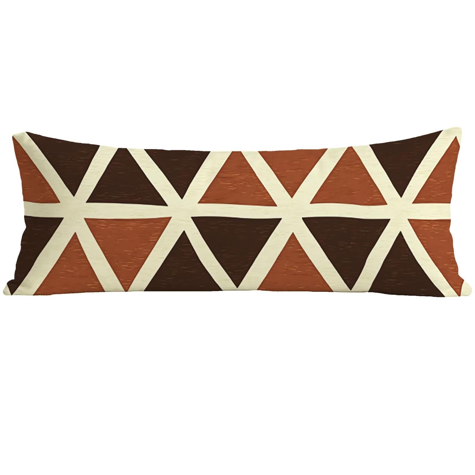 Housse traversin 140 cm cadeau déco géométrique rouge