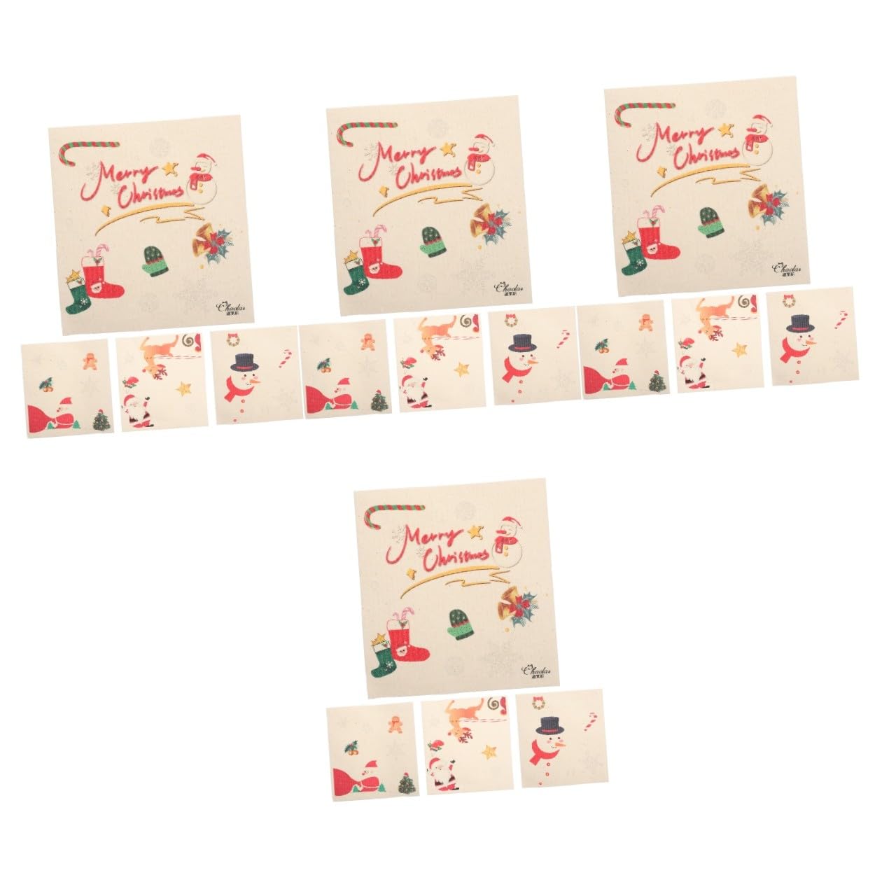 TOPBATHY 16 Piezas Trapo de Cocina de Navidad Trapos limpios Toalla para Lavar Platos bayeta escurreplatos paños de Cocina esponjas Toallas de Cocina paño de Cocina Multiusos