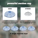 Window Bird-Feeder Birdfeeders-House Crystal Clear-Acrylic - with Strong Suction Cups and Sliding Seed Tray with Drain Drainage Holes