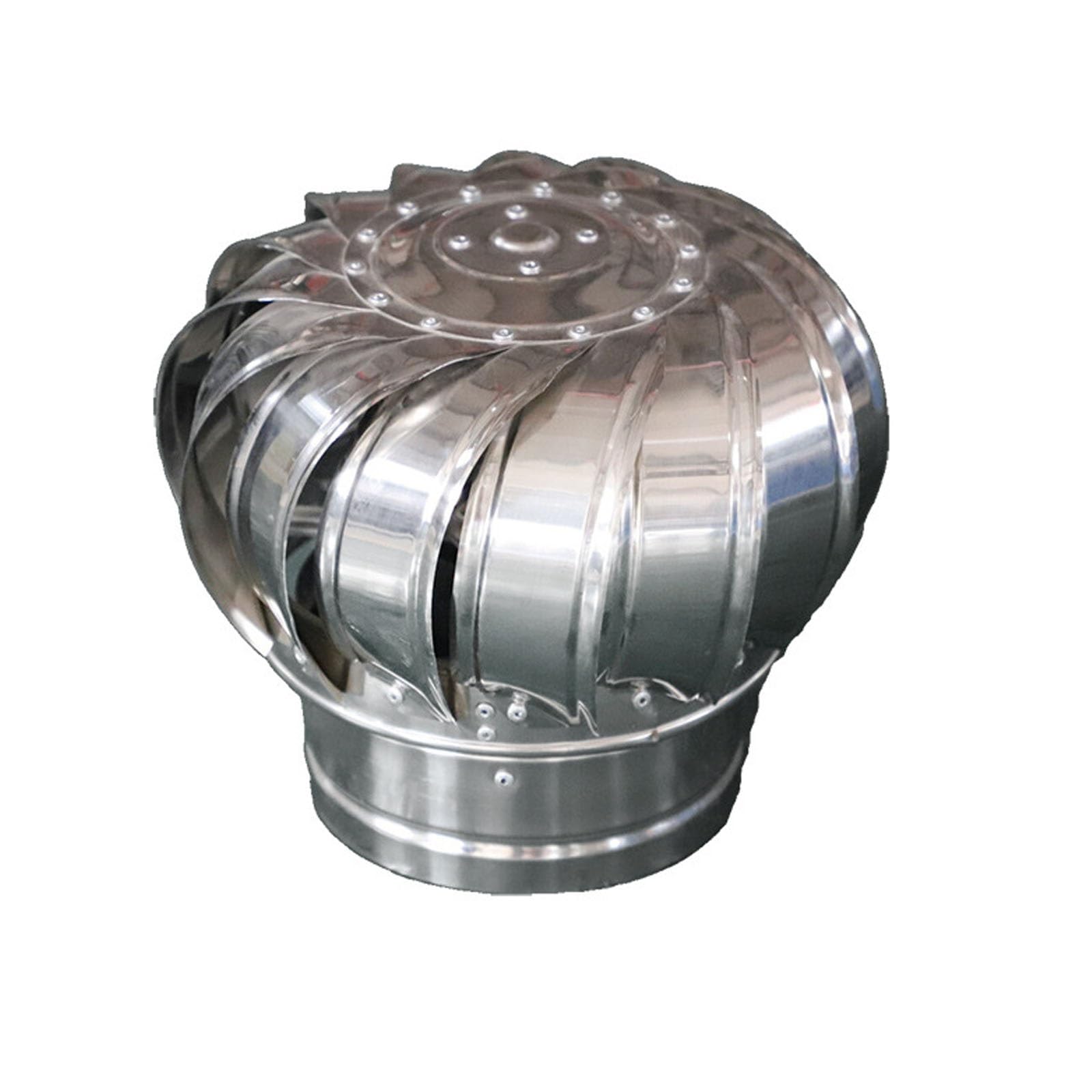 Obrotowa nasadka kominowa, Osłona grilla wentylacyjnego Sphere z kapturem, srebrna, wiele rozmiarów(40cm)