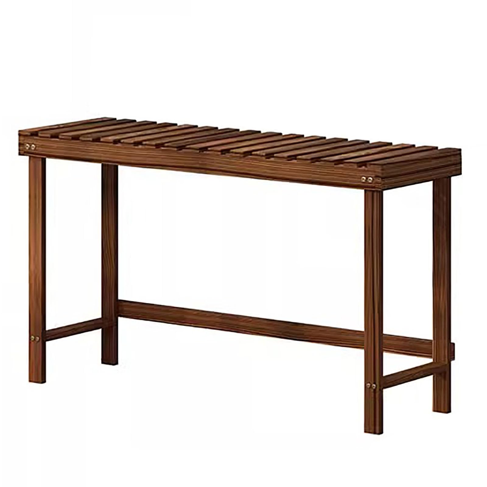 Pflanzenständer aus Holz für den Außenbereich, gestuftes Pflanzenregal für Garten, Hof, Terrasse und Balkon einfach zu montieren (Braun, 98x45cm)