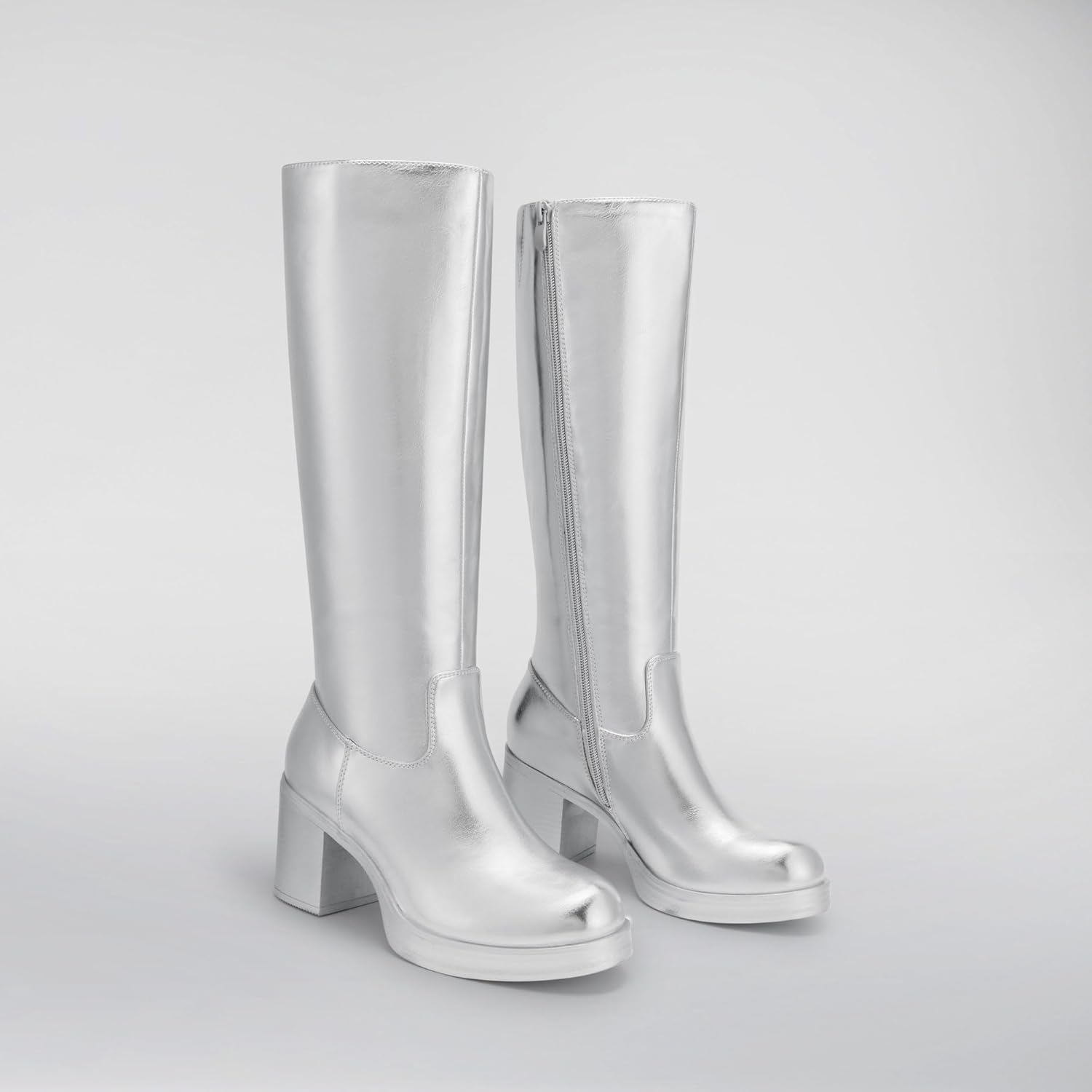 DREAM PAIRS Women's Knee High Boots Chunky Platform Heel Round Toe Boots for Women Side Zipper Stylish Comfortable Tall Boots - Image 7