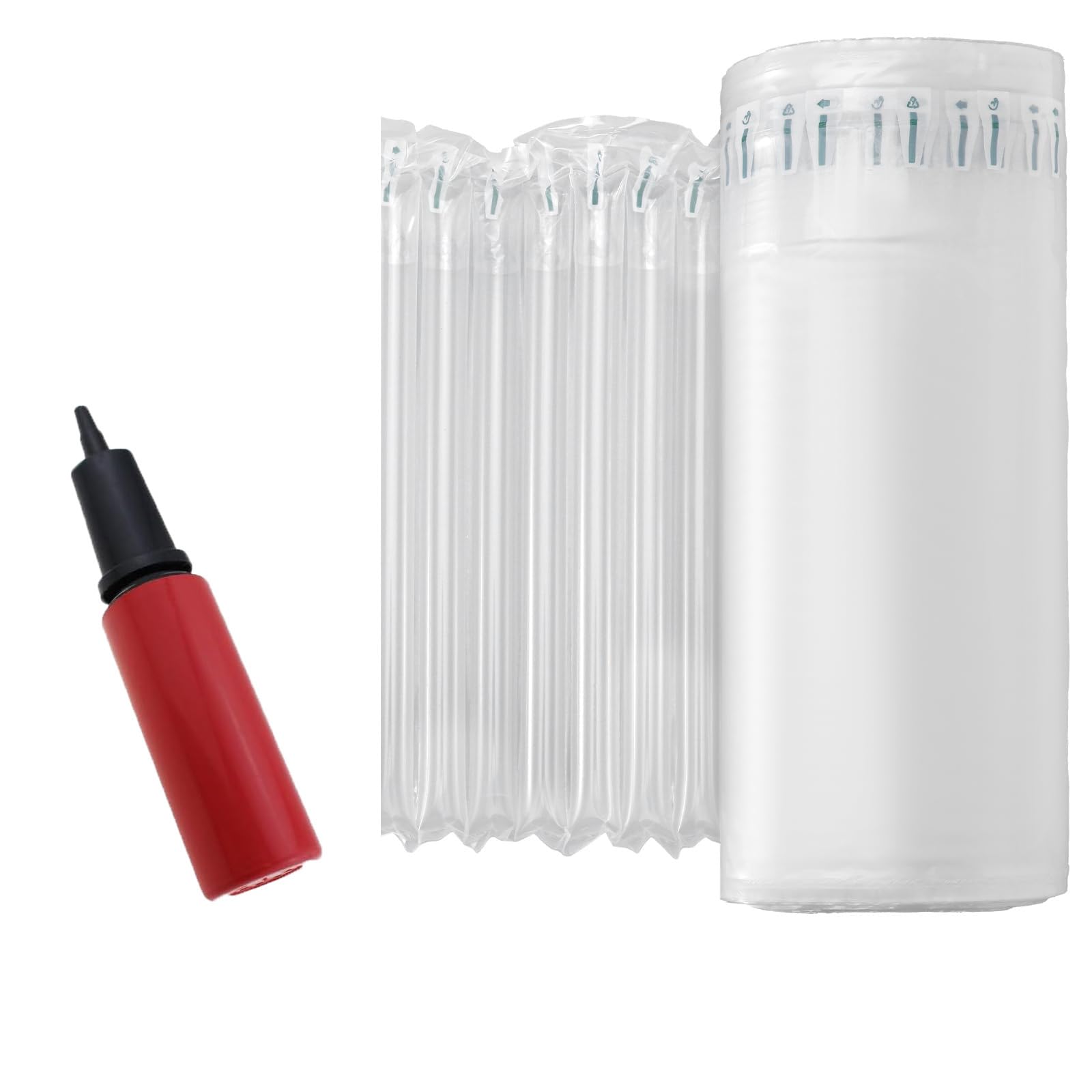 50m Protective Air Column Bag with Manual Pumps for Fragile Items Packaging Inflatable Cushioning Materials Manual Pumps Inflatable Packaging Bags