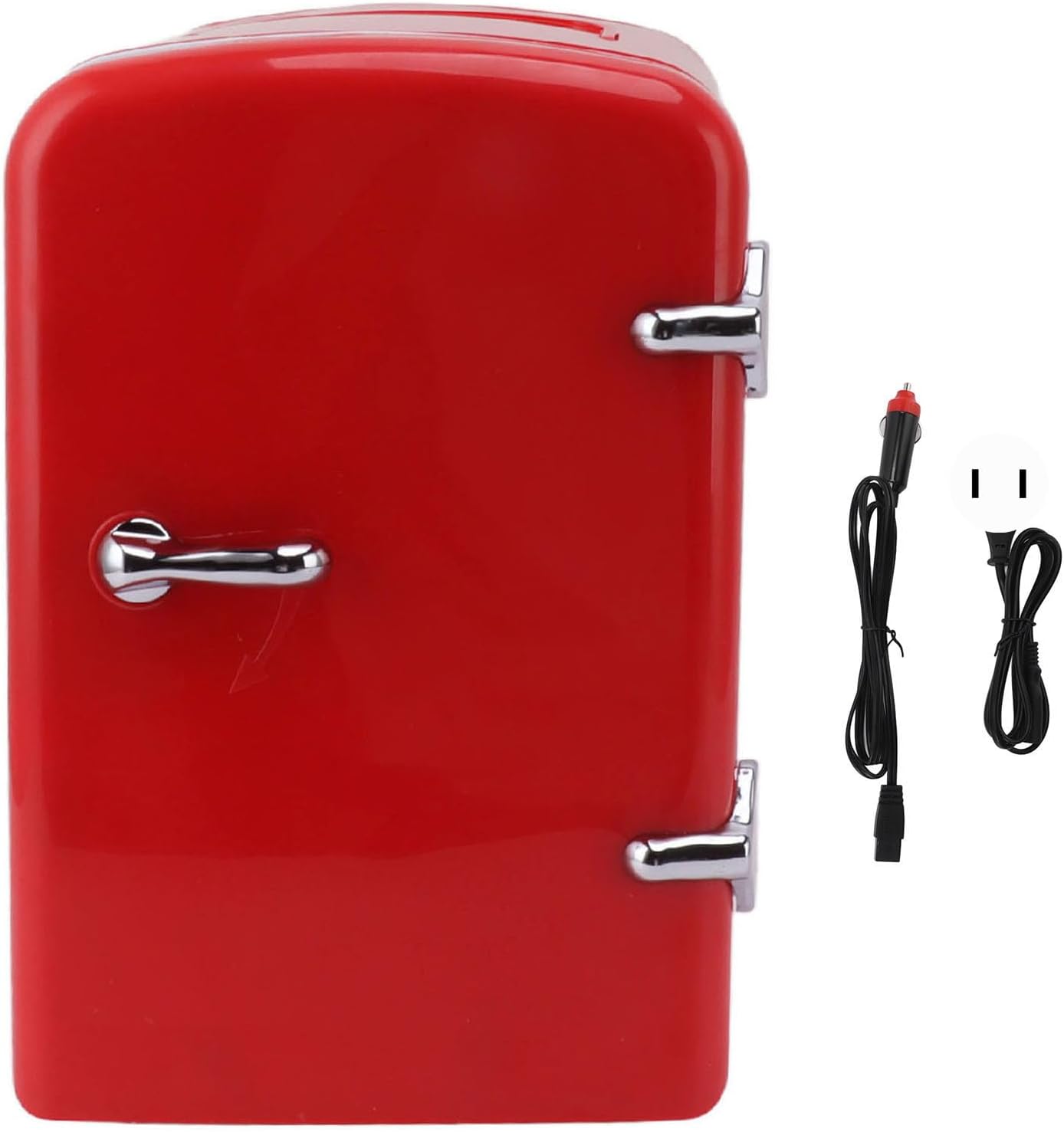 Mini Beauty Fridge, 4 Liter Compact Refrigerator Cooler and Warmer for Makeup and Skincare, Portable Fridge Includes DC12V Car Plug for Foods Milk Beauty Serum Face Mask Home (US Plug)