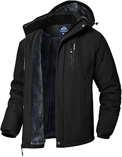 donhobo Herren Winter Skijacke Atmungsaktiv Warm Gefüttert Winterjacke Wasserdichte Winddichte Outdoor Verdickt Funktionsj...