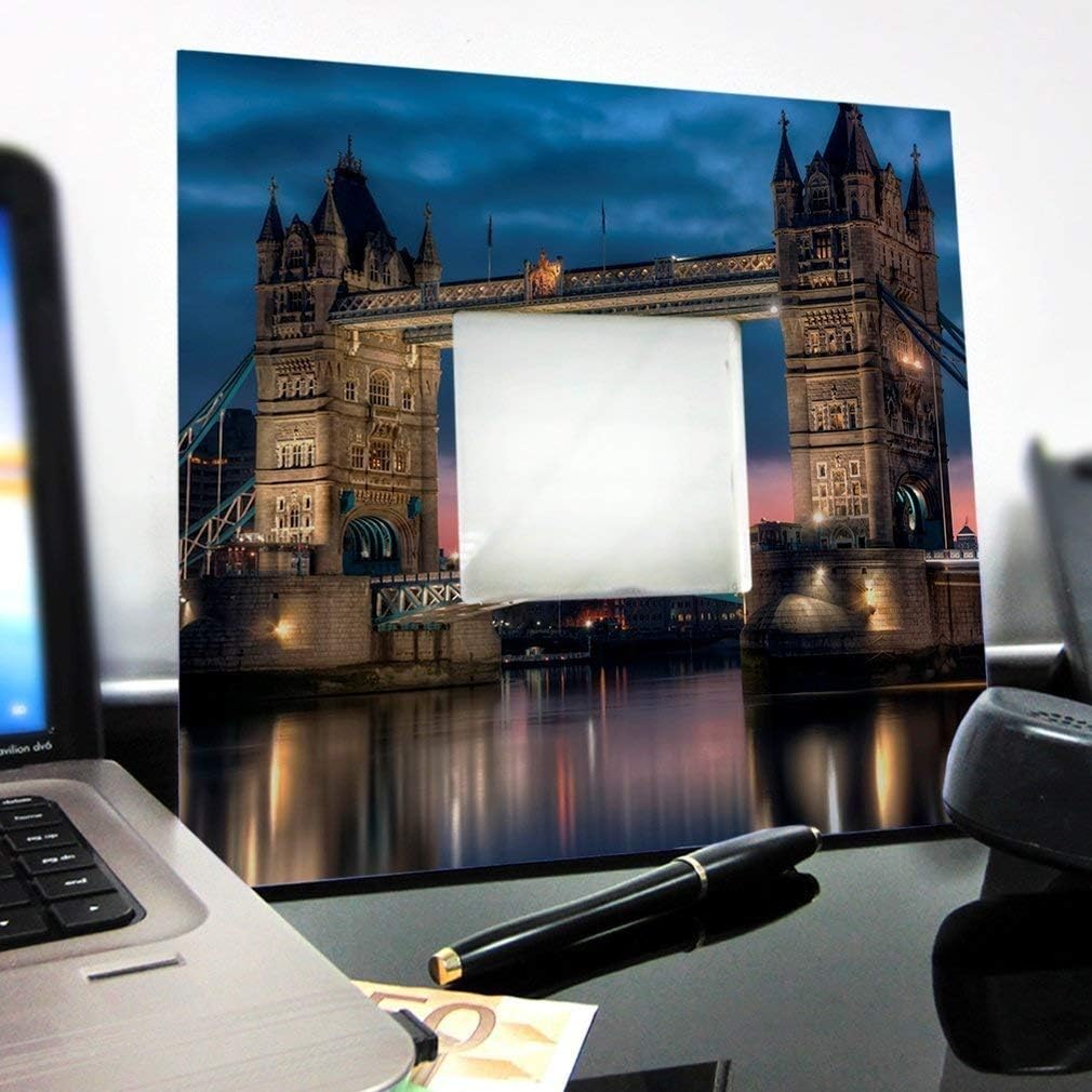 View Tower Bridge London Wall with Printed Framed Mirror Art Fan Art Photo Home Room Decor Gift image 3
