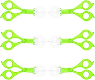 STOBOK 6PCS Plastic Bug Catcher Scissors Resources Handy Scoopers Insects Catch Bug Tongs Scissors Toddler Learning Tools -14cm