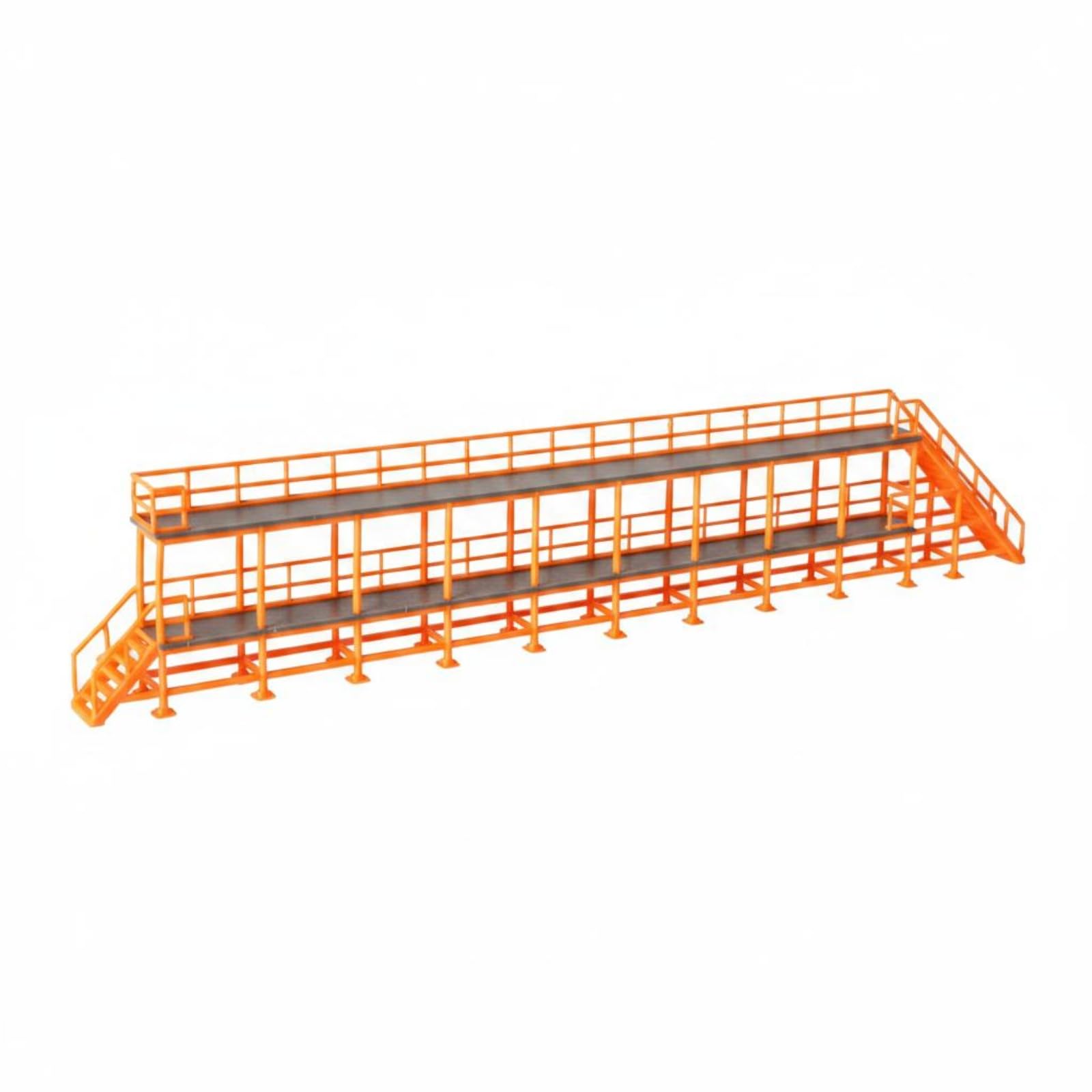 Estructura de Mantenimiento Ferroviario Realista Via Elevada de Tren Material Plástico Resistente Escena Ferroviaria para Diorama, Style to 2