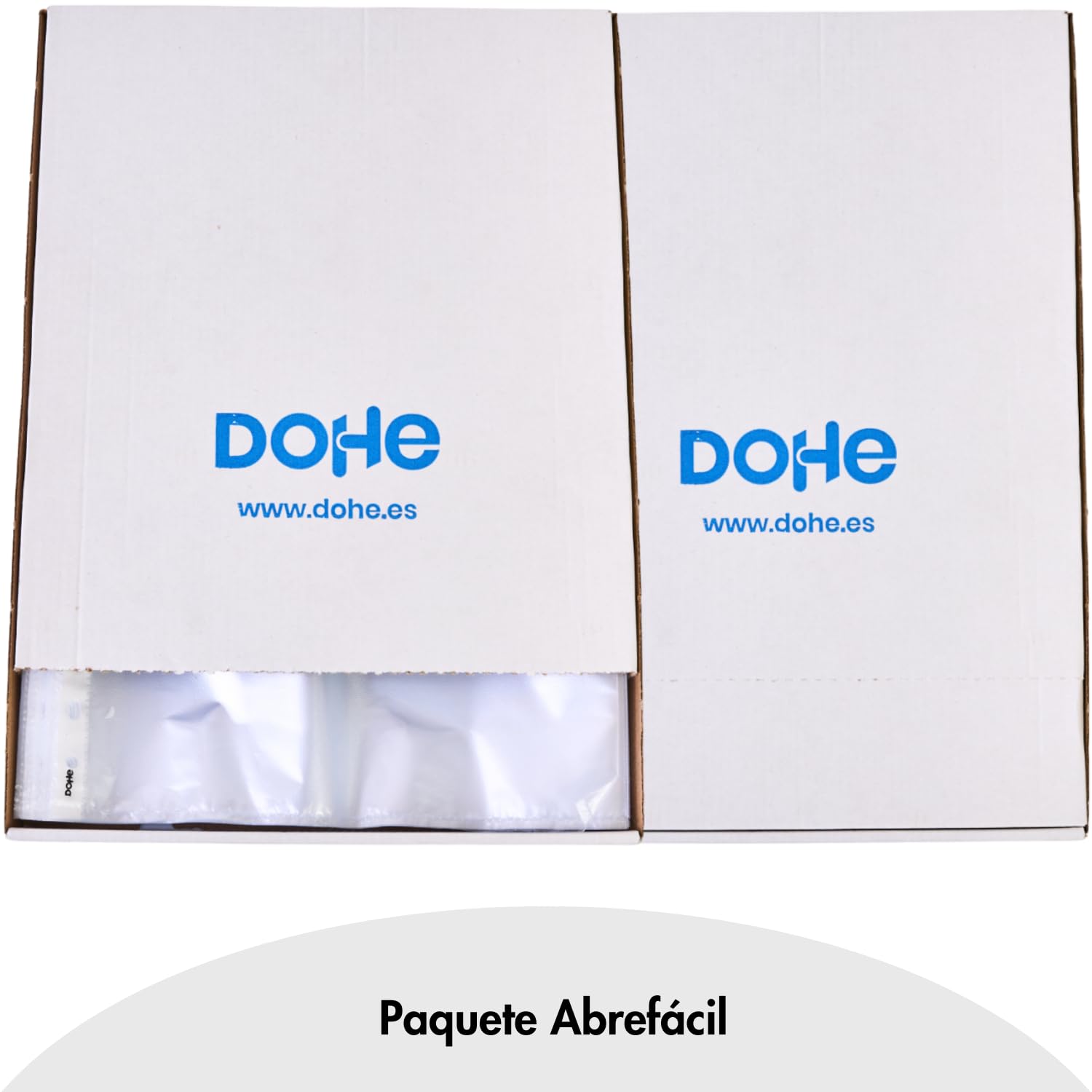 Dohe, Transparent Plastic Sleeves (200 pcs.), Folio Size 23.5x33 cm, Multi-Drill 16 Perforations, Polypropylene, Orange Skin - Image 4