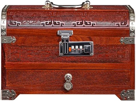 Jewelry Box Mahogany Jewelry Box Antique Lock Dressing Box Mahogany Storage Box Treasure Chest Jewelry Box Organizer