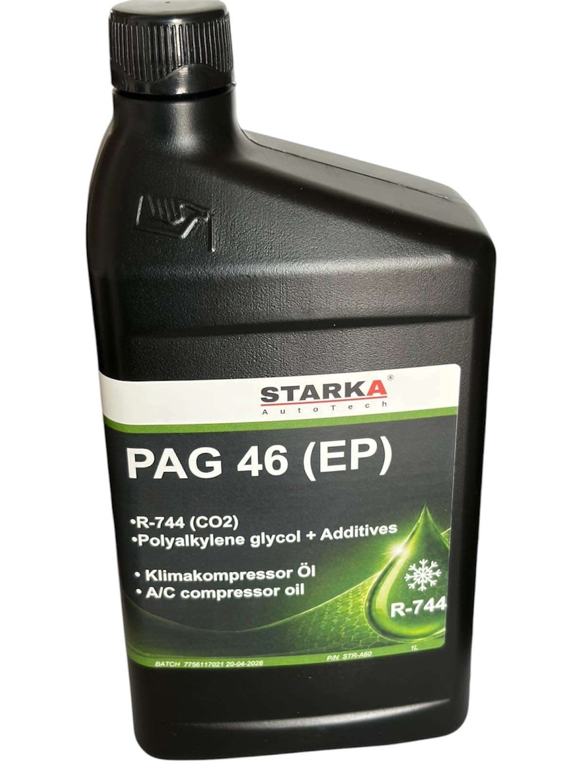 PAG 46 EP Aceite de compresor refrigerante para R744 (CO₂) | Para sistemas de CO2, viscosidad PAG 46, 1 litro de contenido, aplicación de alta presión, compatible con R744