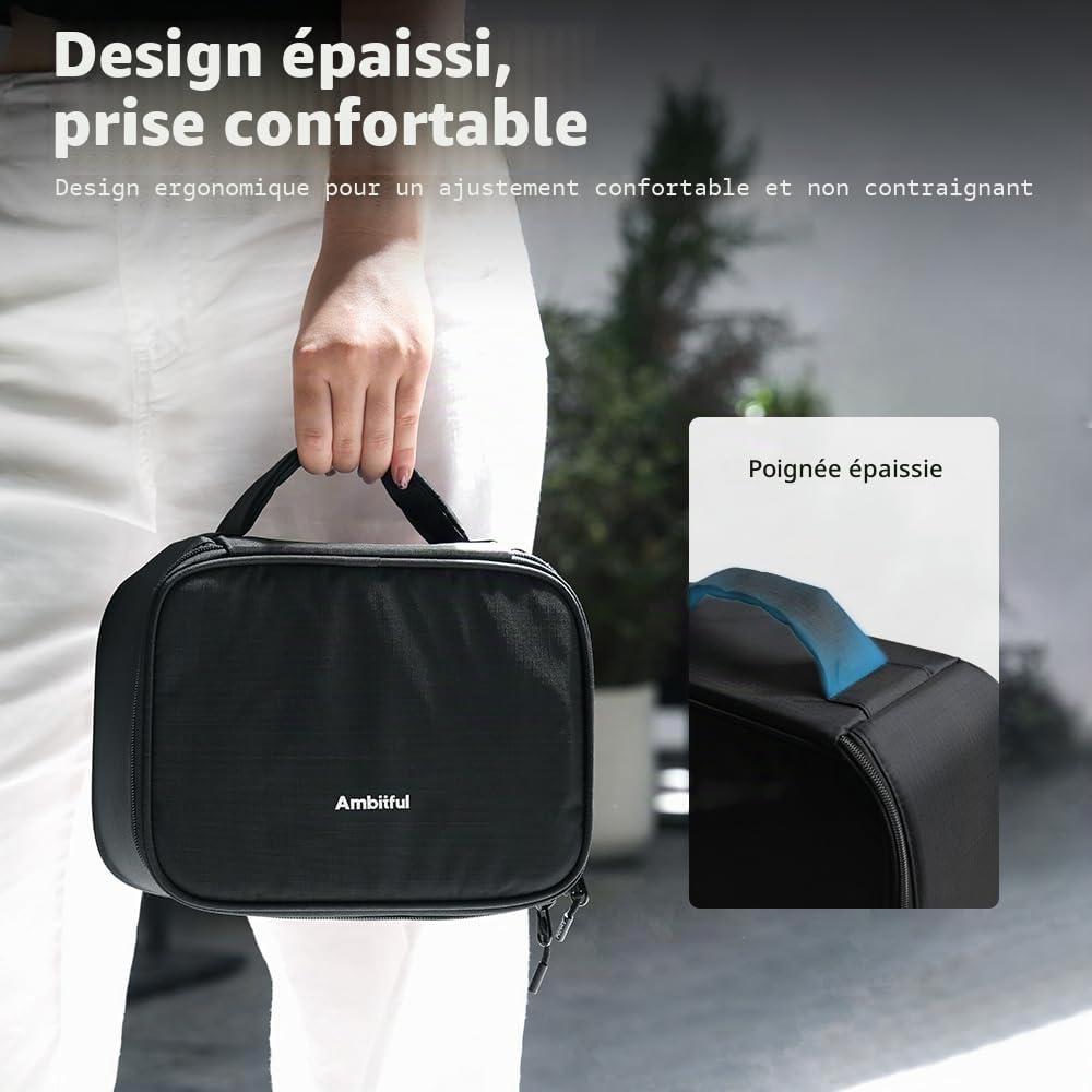Ambitful Sac de Transport Zoom P7 pour équipements Photo de Grande capacité, étui Multifonction pour Mini Drone et Accessoires, avec éponge épaisse et Couche intérieure