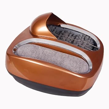 Fully Automatic Shoe Cleaning Machine - Intelligent Sole Cleaning Machine, Household Anti Slip Shoe Cleaning Machine, Compact Shoe Cleaning Machine to Replace Shoe Covers, for Homes, Offices Brown
