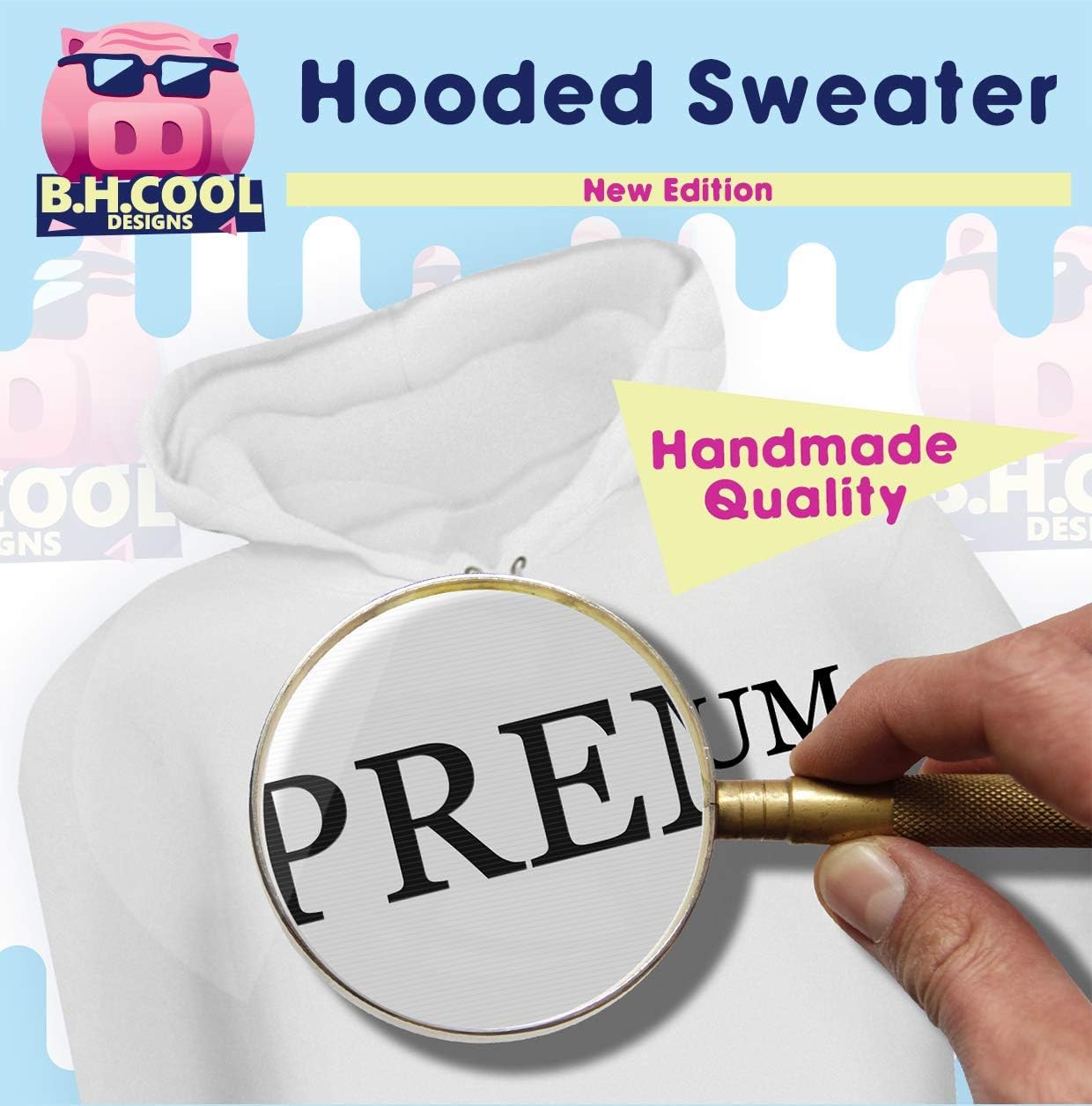 BH Cool Designs Chickens. The Pet That Poops Breakfast - Men's Soft & Comfortable Pullover Hoodie