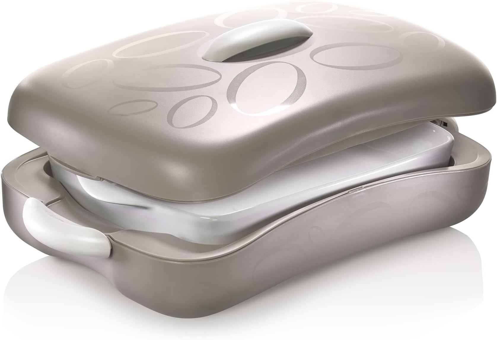 ENJOY* RECTANGULAR INSULATED FOOD SERVER WITH OVENPROOF DISH "TUTTOCALDO" 2,5 L - HAZELNUT