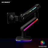 Invision VORTEX Bras Moniteur Gaming pour Écrans 27 à 57 pouces | Courbes et Ultra-Larges | Alimentation USB 5 V | Éclairage LED RGB Intégré à 14 Modes | Charge Maximale : 3 à 18 kg (VR200) - 8
