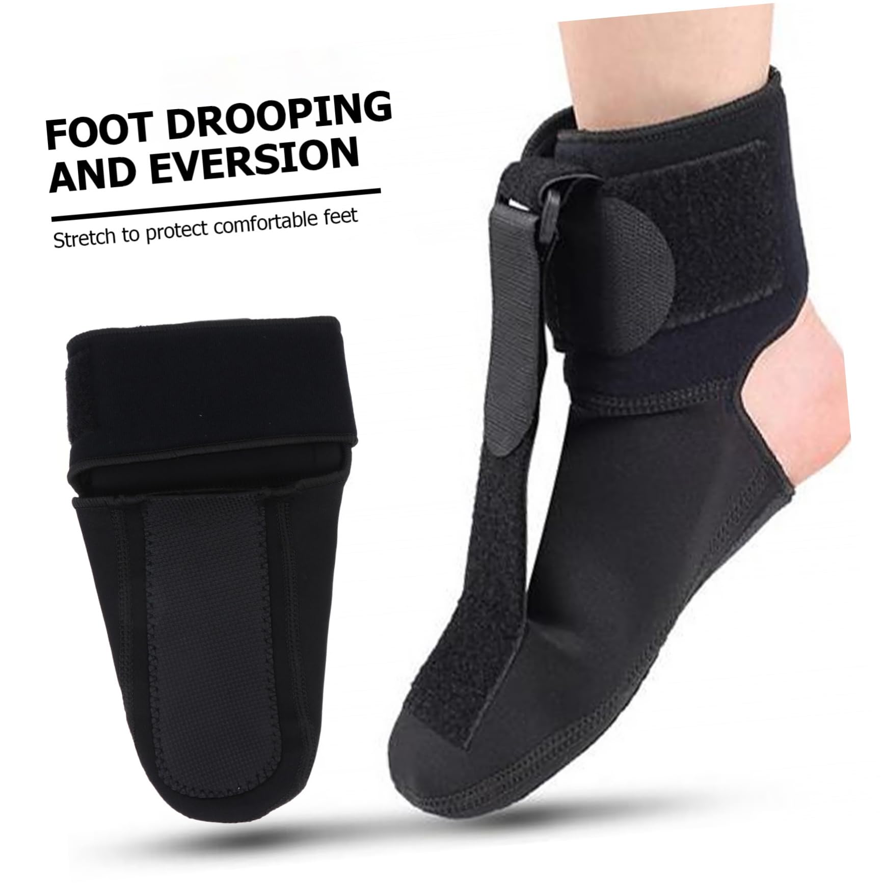 FOMIYES Foot Drop Correction Brace Lightweight Strong Foot Ankle Support for Foot Drop Orthosis Foot Splint Brace