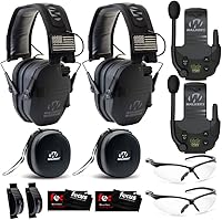 Vista 10 de Walker's Razor - Orejeras electrónicas delgadas con paquete de accesorios para walkie talkie