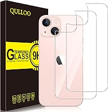 QULLOO Back Screen Protector for iPhone 13, Rear Screen Protector 9H Hardness Back Film HD Clear Back Film for iPhone 13 6.1 Inch - Pack of 2