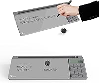 Vista 107 de TOWON Desktop Glass Whiteboard with Basic Calculator, 12 Digit LCD Display, Desk Organizers with Accessories for Office, Home, School Supplies