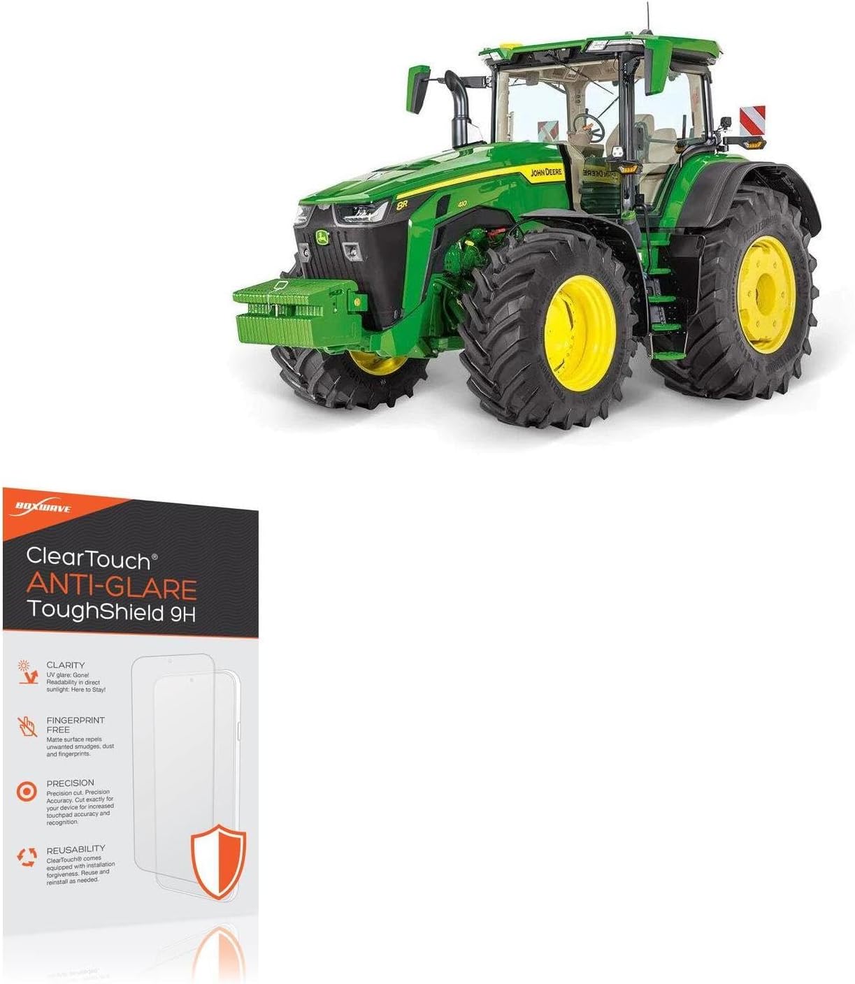 BoxWave Screen Protector Compatible with John Deere G5 CommandCenter Display (10.1 in) - ClearTouch Anti-Glare ToughShield 9H (2-Pack), Anti-Glare 9H Tough Flexible Film Screen Protector