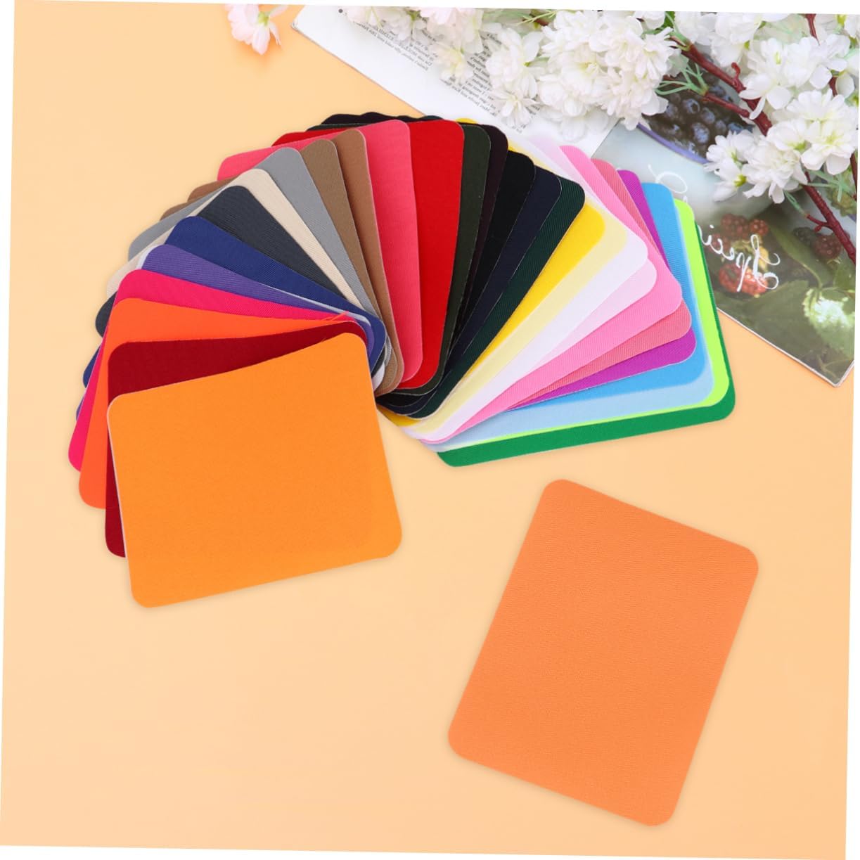 DOITOOL 3sets Colorful Iron Fabric Patches for Clothes Repair of Rectangular Simulated Denim Patches for Projects Soft and for Jeans Hats Bags and Crafting