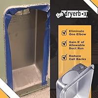 Vista 6 de Caja de secadora de nueva construcción Ventilación de secadora interior Caja de ventilación de secadora empotrada con puerto de gas