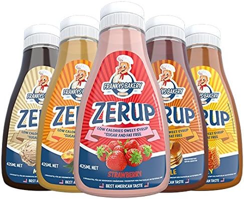 Frankys Bakery Syrups 425 MLL, No Sugar Added, Low Carb, Low Calories, Fat Free (Choco Banana)
