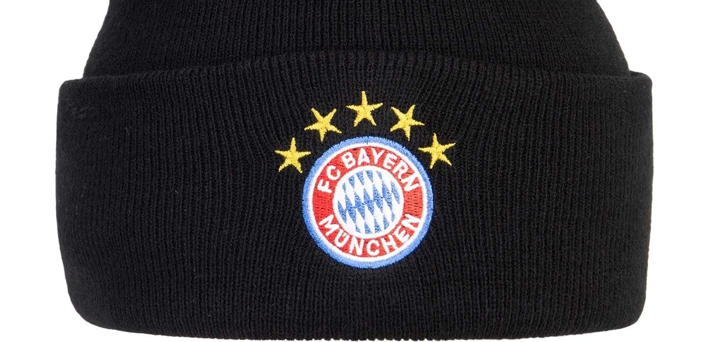 FC Bayern München Berretto invernale con logo, Nero , Taglia unica