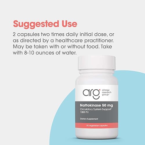 Miniatura 6 de Allergy Research Group Suplemento Nattokinase 50mg - Nattoquinasa purificada y encapsulada, derivada de Natto, cápsulas vegetarianas - 90 unidades