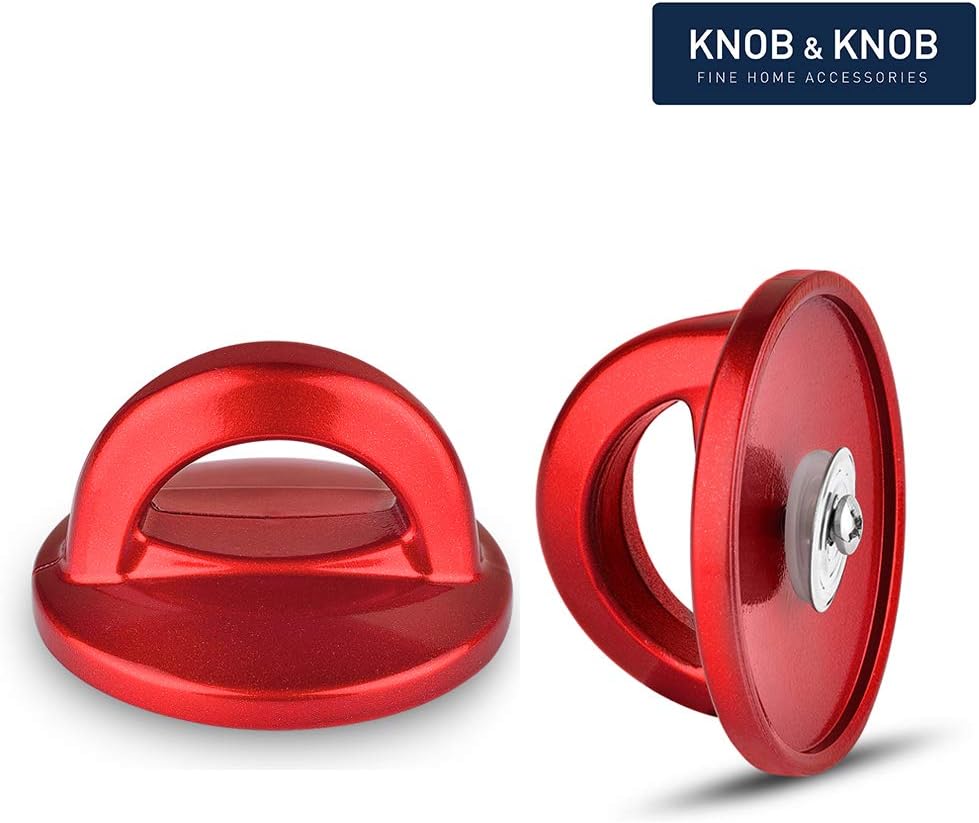 Universal Pot Lid Red Knob Compatible with Crockpot Lids, Pan Lid Replacement Handle, Heat Resistant Pot Knob for Glass, Steel Lids, Easy Grip Lid Handle, Kitchen Cookware, 2.75”x1.77” (1 Pack)