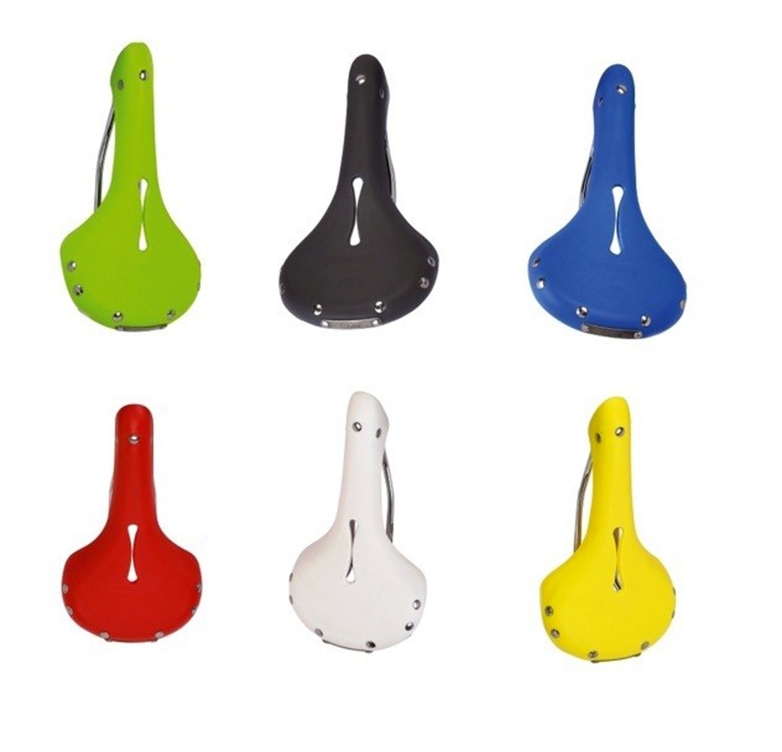 Selle Route/Fixie Imitation Cuir Rouge Rivet Inox pas cher - 36Vélos