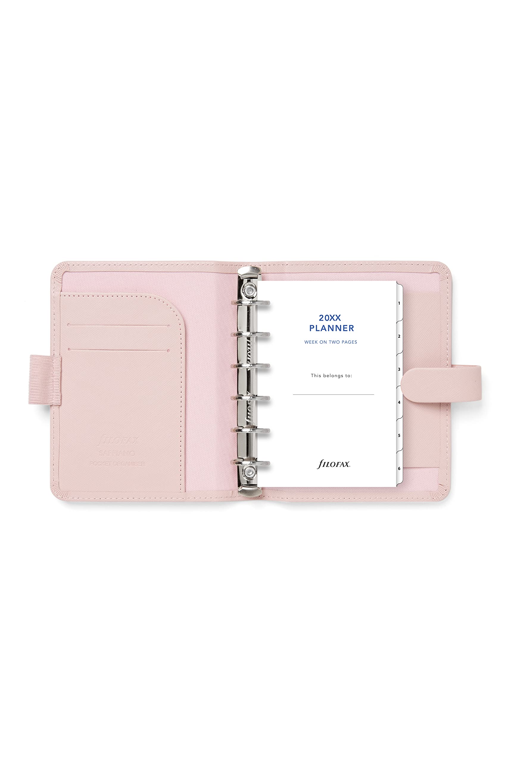 Filofax Pocket Saffiano Organizer - Blush