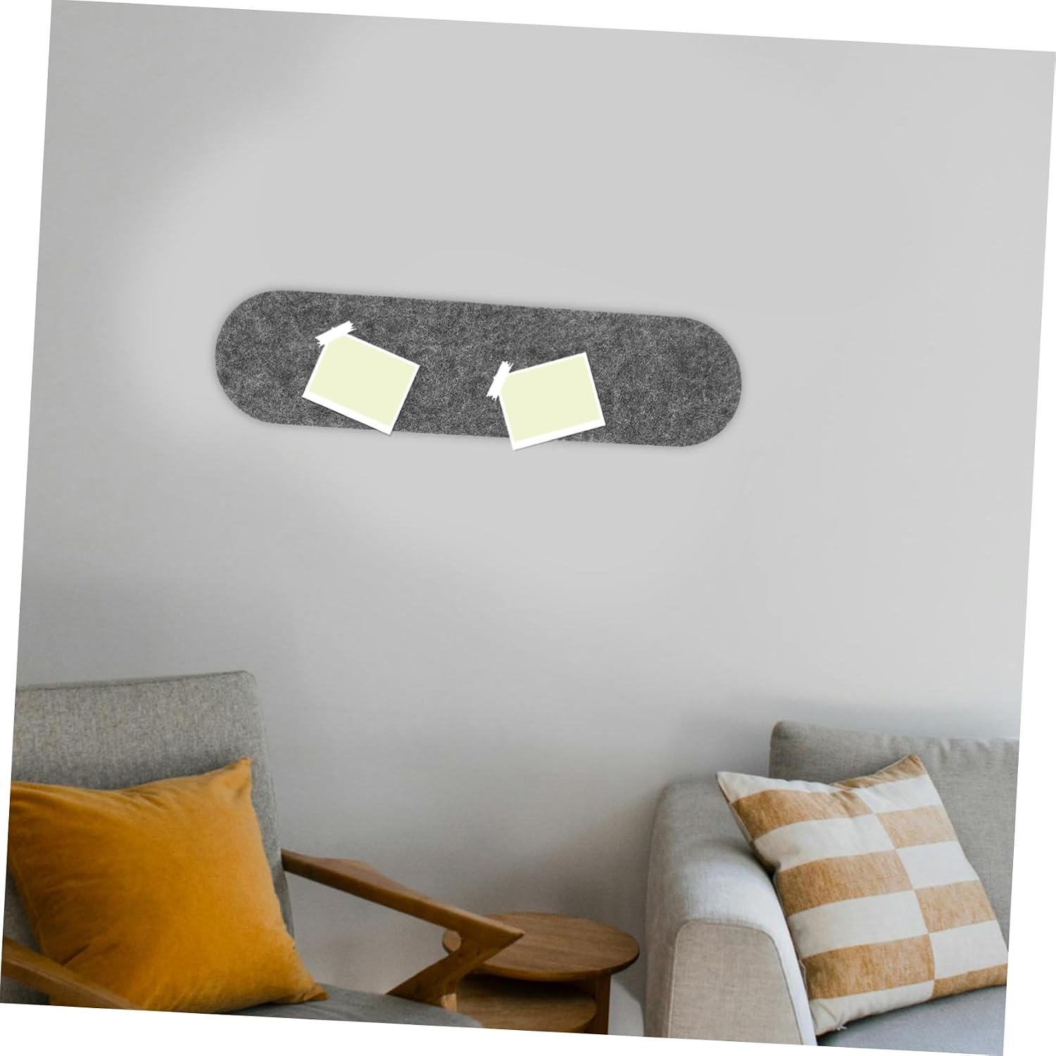 Zerodeko 2Pcs Self Adhesive Felt Bulletin Board Panels for Wall Sturdy and Decorative Memo Board for Photos Keys and Jewelry Easy Installation and Aesthetic Home Office Decor Deep