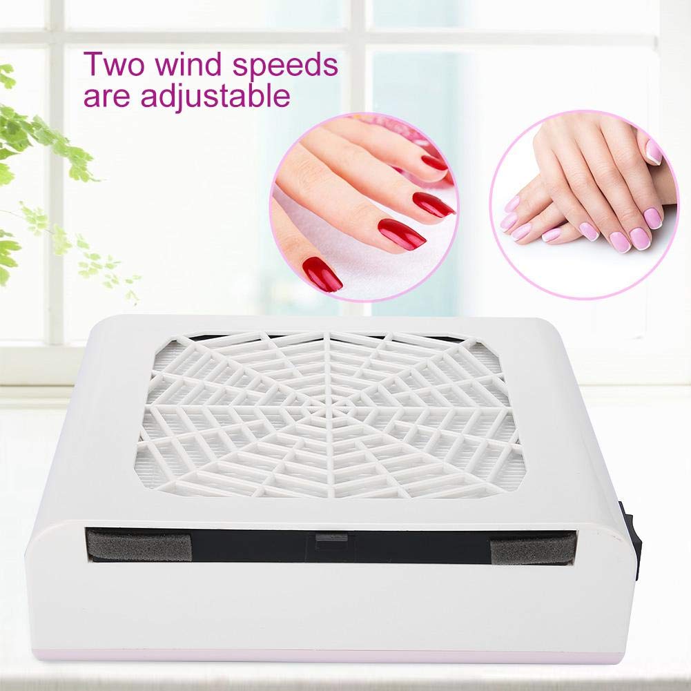 GOTOTOP Aspirapolvere Professionale per Unghie, Tavolo, 220 V, 48 W, Tipo di aspirazione, aspiratore Tavolo, per Nail Studio con Filtro Estraibile, 23 x 18 x 8 cm