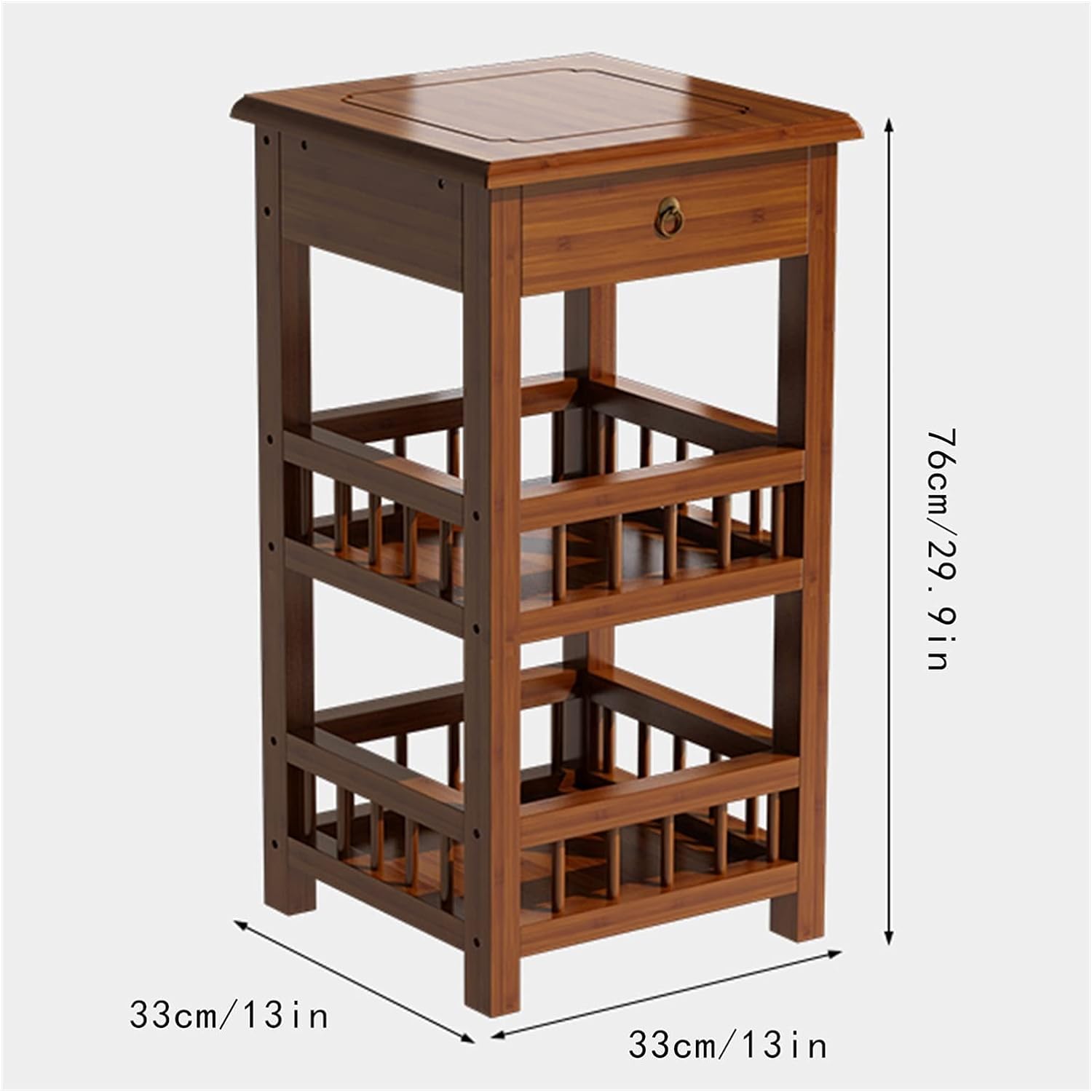 Tavolino portavasi caffè salotto MCW-M30 rattan Kubu legno mogano