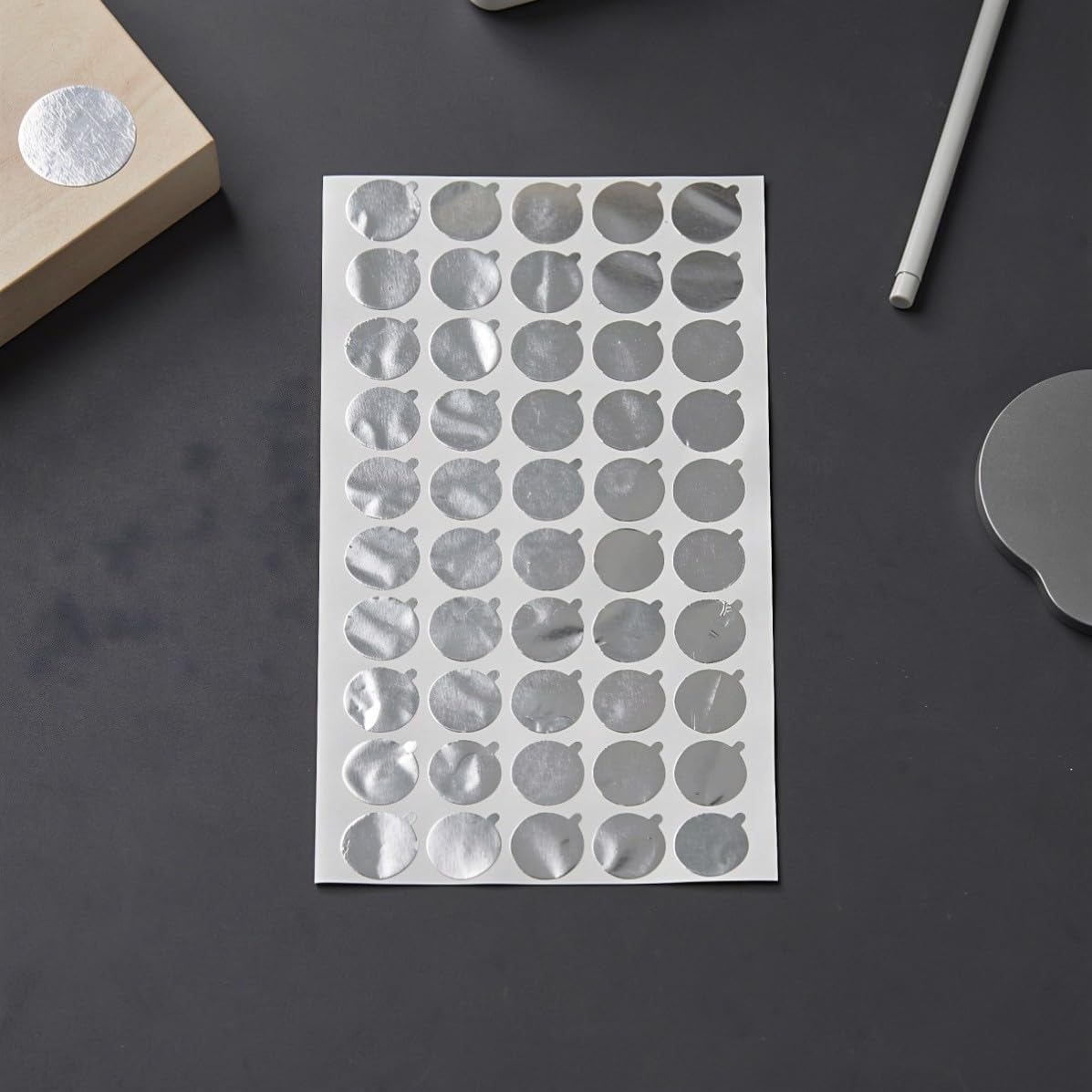 Sealing Labels Aluminum Foil 12 Sheets Silver for Bottles image 5